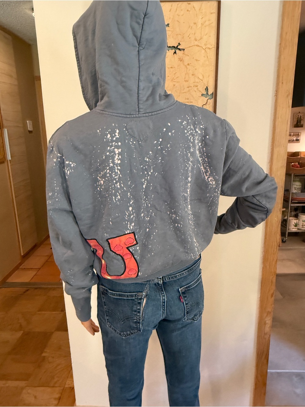 🔥 RARE Primp Y2K Bleach Splatter Zip-Up Hoodie | Flame Logo
